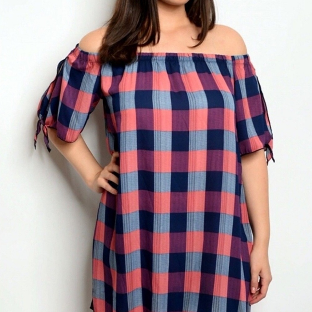🌺NWT Checker/Plaid Dress - Picture 2 of 5